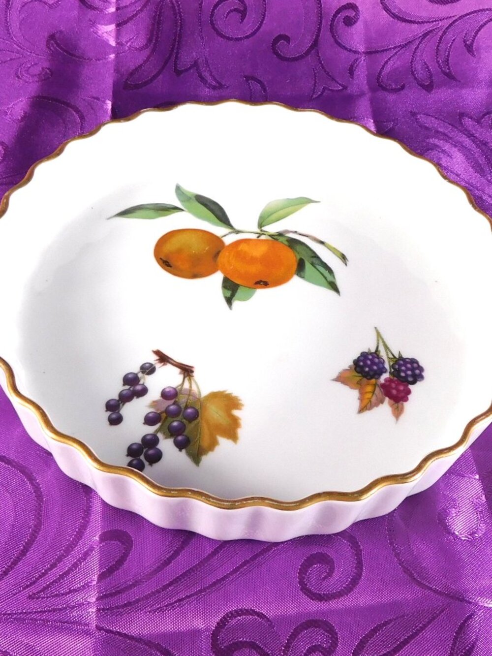 Royal Worcester Fluted Tart Pan # 27065
